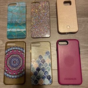 Lot of 6 phone cases for iPhone 7 Plus